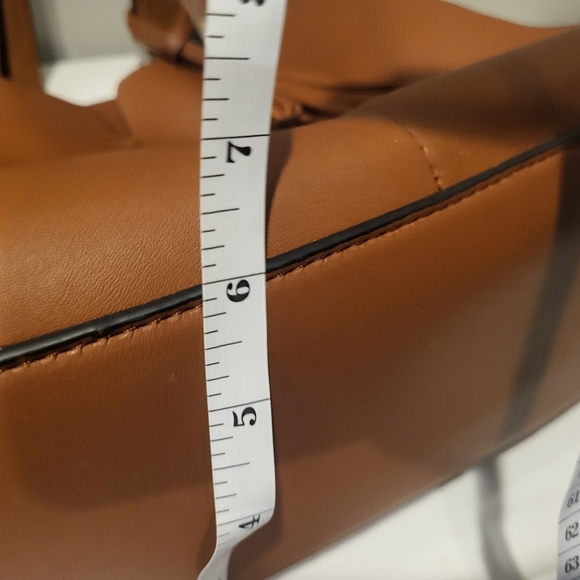 Melie Bianco Vegan Brown Top Handle Shoulder Handbag Purse MISSING Long Strap - Picture 15 of 15